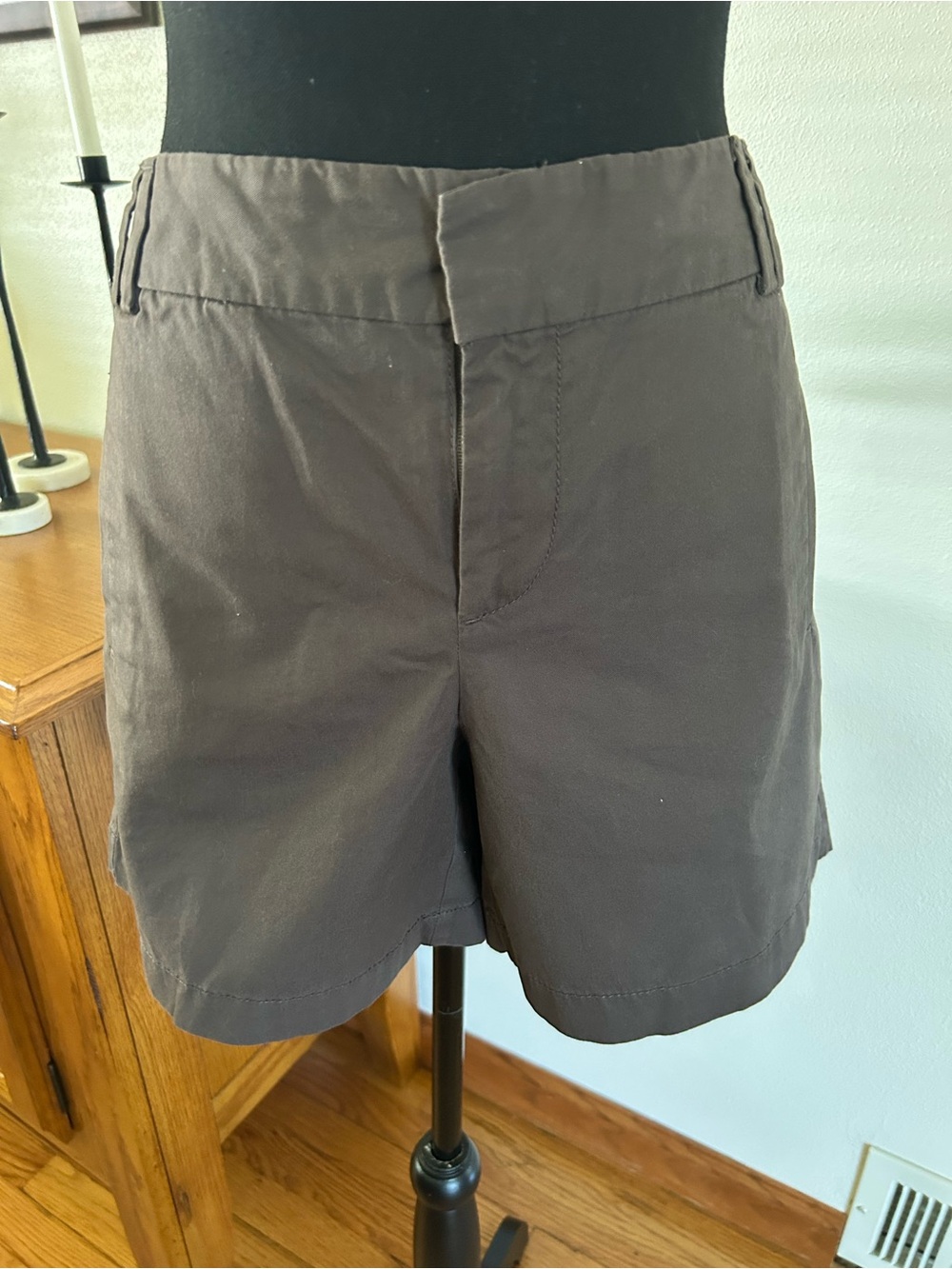 LOFT Flat-Front Brown Shorts